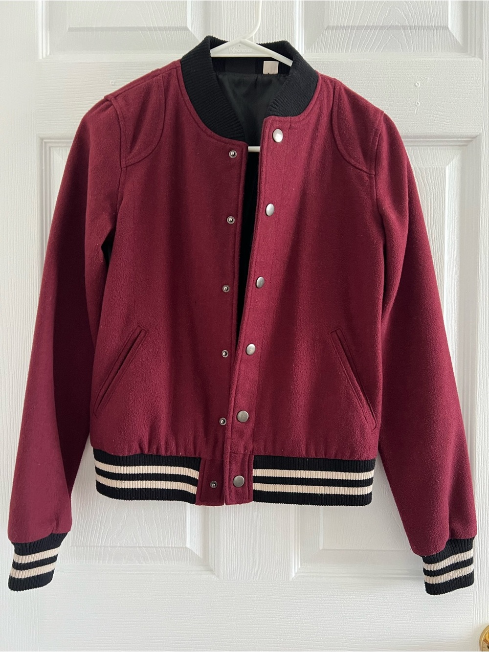 BDG Burgundy Varsity Jacket Size XS